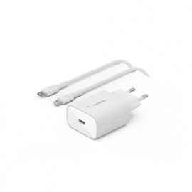 BELKIN Chargeur Secteur USB-C 25W pour iPhone avec Câble USB-C vers Lightning