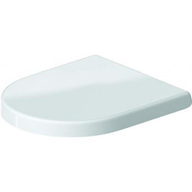 Duravit 0069890000 Abattant de WC avec charnières en acier inoxydable Blanc Fermeture douce
