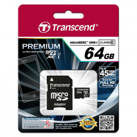 TRANSCEND microSDXC Card 64 GB Premium