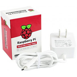 1Control Alimentation officielle pour Raspberry Pi 4 - 5V 3A (Blanc)