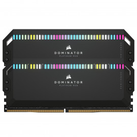 CORSAIR CMT64GX5M2B5200C40 RGB (2x32Go DDR5 5200 PC41600) offre des performances de pointe avec la DDR5 CORSAIR DOMINATOR PLATINUM RGB. Avec des fréquences plus élevées et des capacités améliorées, cette mémoire assure des tâches complexes plus rap