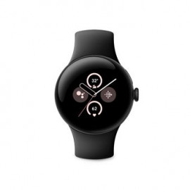GOOGLE Pixel Watch 2 – Boîtier en aluminium Noir Mat – Bracelet sport Noir Volcanique – 4G LTE
