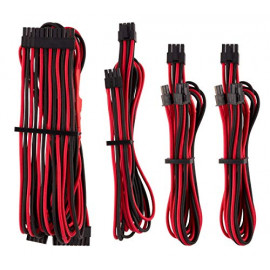 CORSAIR Premium Sleeved Kabel-Set (Gen 4) - rot/schwarz
