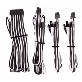 CORSAIR Premium Sleeved Kabel-Set (Gen 4) - weiß/schwarz