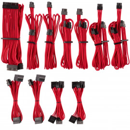 CORSAIR Premium Pro Sleeved Kabel-Set (Gen 4) - rouge
