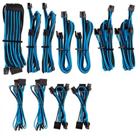 CORSAIR Premium Pro Sleeved Kabel-Set (Gen 4) - blau/schwarz