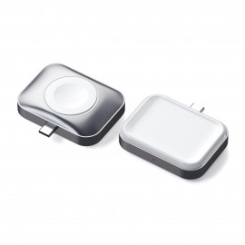 Satechi Chargeur USB-C  Dual Sided pour AirPods/Apple Watch (Gris)