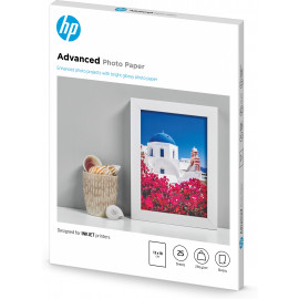 HP Advanced glossy photo paper Ink cartridge Q8696A 250g/m2 130x180mm 25 sheets 1-pack borderless