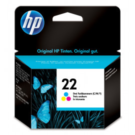 HP HP 22 ink color 5ml PSC1410 HP 22 original cartouche dencre tricolore capacite standard 5ml 165 pages 1-pack Blister multi tag
