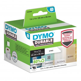 DYMO Pack de 2 rouleaux d'étiquettes universelles permanentes blanches