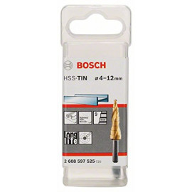 Bosch Professional Fraise étagée queue 3 pans Longueur 66,5 mm Exécution HSS-TIN