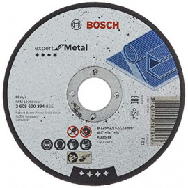Bosch Professional Bosch 2608600394 Disque à Tronçonner à moyeu plat expert for metal A 30 S BF 125 mm 2,5 mm