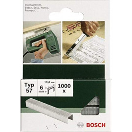 Bosch Professional Set de 1000 agrafes à fil plat Type 51 Largeur 10 mm Epaisseur 1 mm Longueur 14 mm