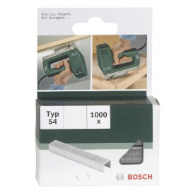 Bosch Professional Set de 1000 agrafes à fil plat Type 54 Largeur 12,9 mm Epaisseur 1,25 mm Longueur 10 mm