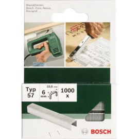 Bosch Professional Set de 1000 agrafes à fil plat Type 57