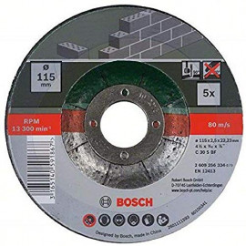 Bosch Professional Bosch 2609256334 Assortiment de disques Ã  tronÃ§onner Ã  moyeu dÃ©portÃ© pour MatÃ©riaux DiamÃ¨tre 115 mm DiamÃ¨tre d'alÃ©sage 22,23 Epaisseur 2,5 mm 5 disques