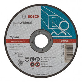 Bosch Professional Disque à tronçonner à moyeu plat expert for metal rapido AS 60 T BF 125 mm 1,0 mm