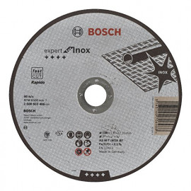 Bosch Professional Bosch 2608603406 Disque Ã  tronÃ§onner Ã  moyeu plat expert for inox rapido AS 46 T inox BF 180 mm 1,6 mm