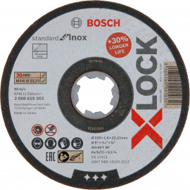 Bosch Disque à tronçonner X-LOCK standard pour Inox