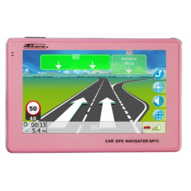 TAKARA Navigateur GPS portable Rose écran 4.3’’ carte Europe à vie