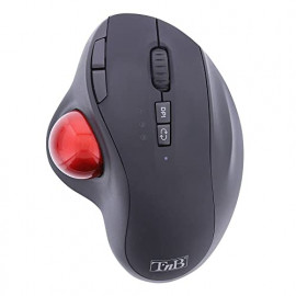 T'nB TNB ERGO Line Ergonomic Wireless Trackball Mouse Dual Connect Dongle 2.4Ghz + Bluetooth Trackball Technology Cursor Control