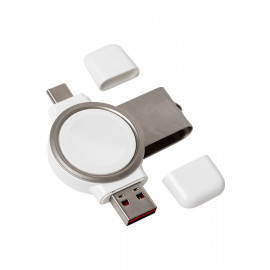 Bbc Chargeur Induction Apple Watch 3W 2-en-1 USB A/C