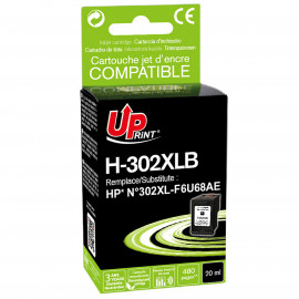 UPrint Cartouche compatible 302XL F6U68AE (Noir)