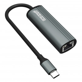 INOVU Adaptateur réseau USB-C vers Gigabit Ethernet 10/100/1000 Mbps + USB-C Power Delivery 100W (18 cm)