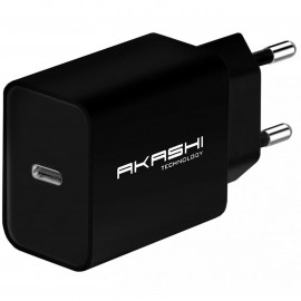 Akashi Chargeur secteur intelligent 3A USB-C 20W Noir