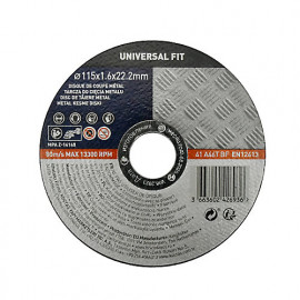 Universal Fit Disque de coupe métal 115x1,6x22,2 mm Universel fit