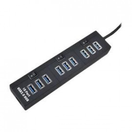 MCL Samar Mini Hub 10 ports USB 3.0 avec interrupteurs