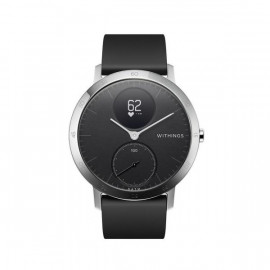 Withings - Montre connecté Homme WITHINGS Montres Steel HR  3 Aiguilles - Induction HWA03B-40blackAll-Inter - Bracelet Silicone Noir