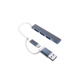Moxie HUB USB-C 4 EN 1 AVEC ADAPTATEUR USB-C FEMELLE VERS USB-A MALE