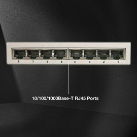 Lindy 8 Port 10/100/1000 GIGABIT Desktop Switch Premium metal case