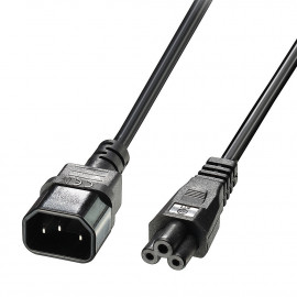 Lindy IEC C14 to C5 Ext Cable IEC C14 to C5 Cloverleaf 1m