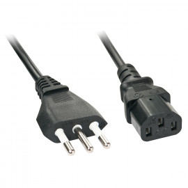 Lindy 3m IEC mains Cable italy Italian mains plug-IEC320 C13