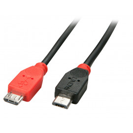 Lindy USB 2.0 Cable Type Micro-B/Micro-B OTG 0.5m Micro-B plug to Micro-B plug