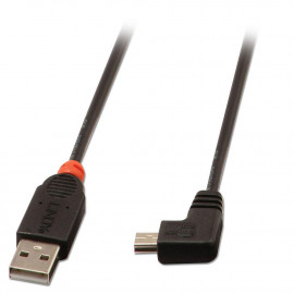 Lindy USB 2.0 Type A/Mini-B 90 1m Mini-B plug right angled