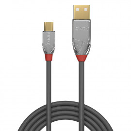 Lindy 0.5m USB 2.0 Type A/Micro-B Cable Cromo Line 480Mbit/s