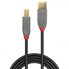 Lindy Câble USB 3.0 Type A vers B Anthra Line 0.5m