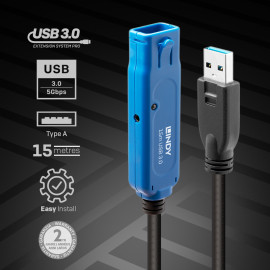 Lindy USB 3.0 Active Extension 15m USB 3.0 Super Speed