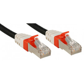 Lindy S/FTP Cat.6A Cable Black 1m LSOH incl. Testprotocol