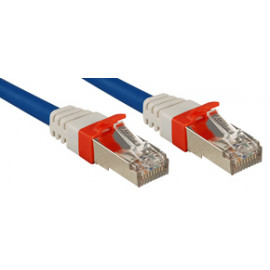 Lindy S/FTP Cat.6A Cable Blue 0.5m LSOH incl. Testprotocol