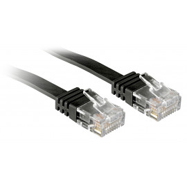 Lindy Cat.6 Flat Cable Patch Cable Black 3m without shield
