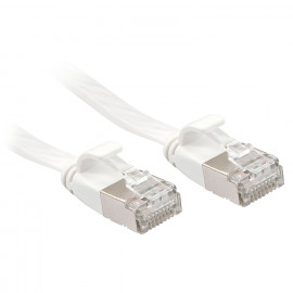 Lindy Cat.6A U/FTP Flat Patch Cable white 1m