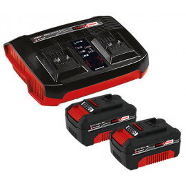 Einhell Starter Kit  avec batterie et chargeur Power X-Change (lithium-ion, 18 V, 2 batteries 4,0 Ah et chargeur double)