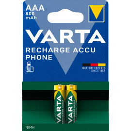 Varta Lot de 2 piles rechargeables  type AAA 1,2V 750mAh (R03)