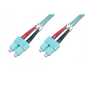 DIGITUS FO patch cord duplex SC to SC MM OM3 50/125u 5 m Longueur : 5m classe : OM3