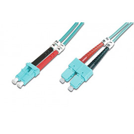 DIGITUS FO patch cord duplex LC to SC MM OM3 50/125u 2 m Longueur : 2 m classe : OM3