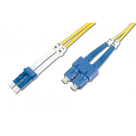 DIGITUS DIGITUS FO patch cord duplex LC to SC SM OS2 09/125u 7 m - Câble patch fibre optique de 7 mètre de longueur. Connecteurs LC et SC pour une largeur de bande jusqu'à 10 Gigabits par seconde sur des distances pouvant aller jusqu'à 40 km. Fibre
